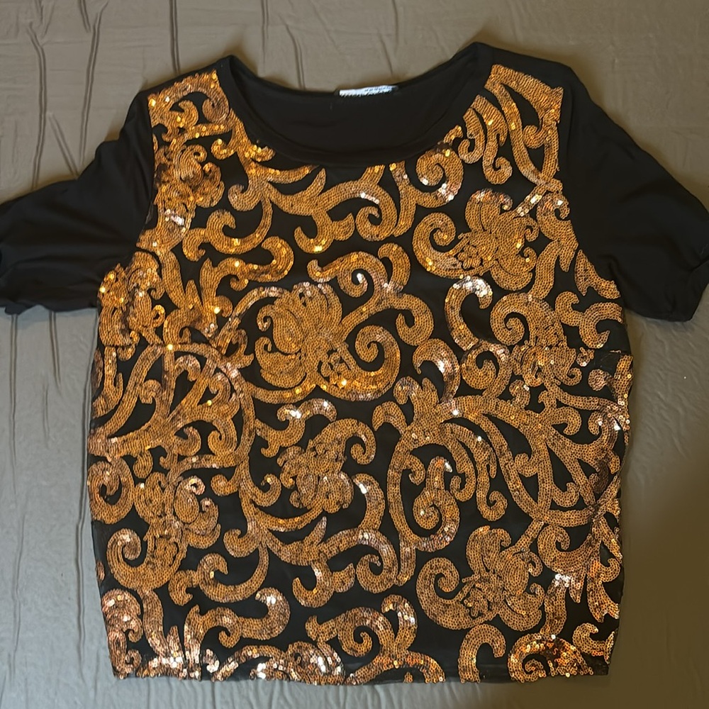 Atmosphere London Sequin Top T shirt S/M